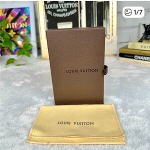 Louis Vuitton Brown Box for wallet with Yellow Dust Bag